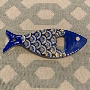 Blue Fish-Shaped Bottle Opener